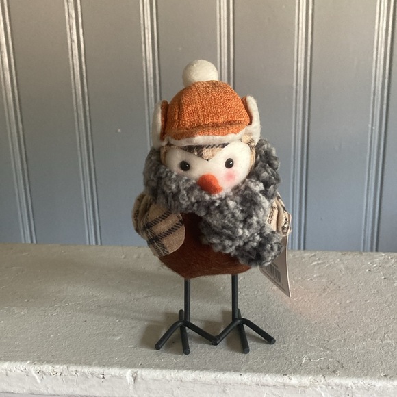 NWT Precious Chubby Fall Sweater Weather Decoration Bird w/ Metal Feet 🍁 - Picture 15 of 17